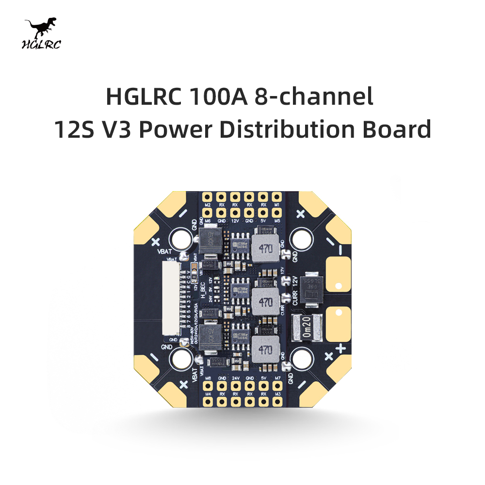 Drone Power Distribution Board - HGLRC 100A 8-웨이 12S V3 PDB