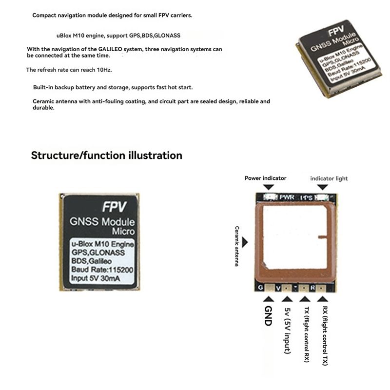 B16C-For RUSHFPV GNSS 마이크로 M10 - Drone Gps Module 리뷰 및 가격