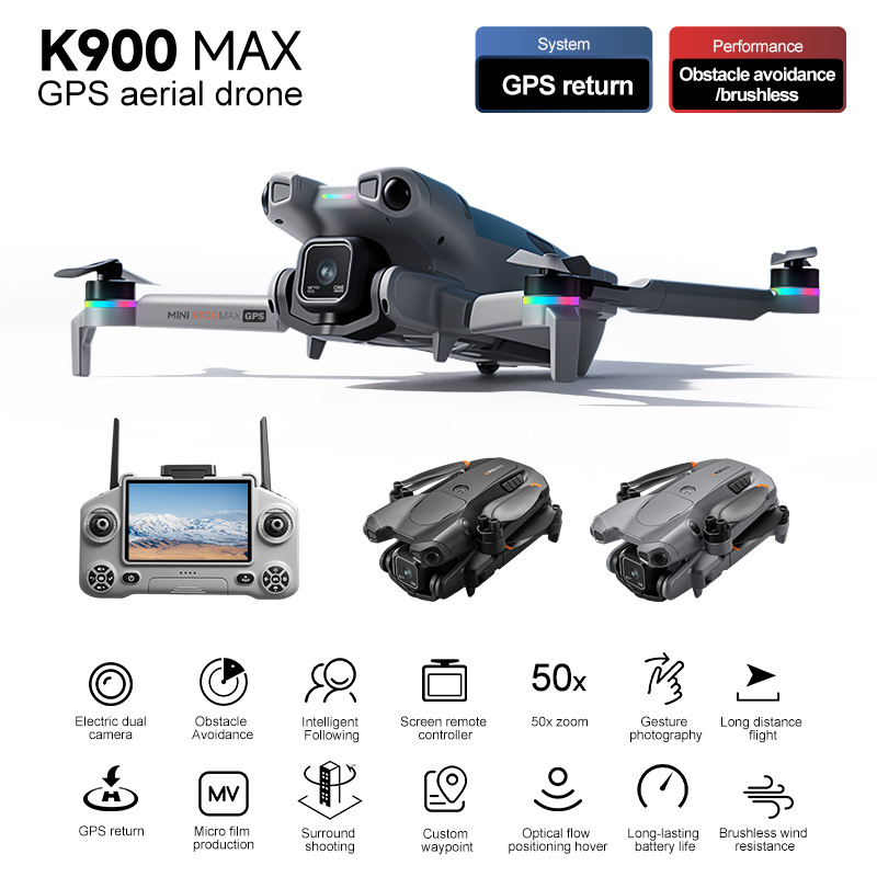 K900 Max 드론 키트 4.5인치 스크린 리모컨 G - Drone Gps Mount 리뷰 및 가격